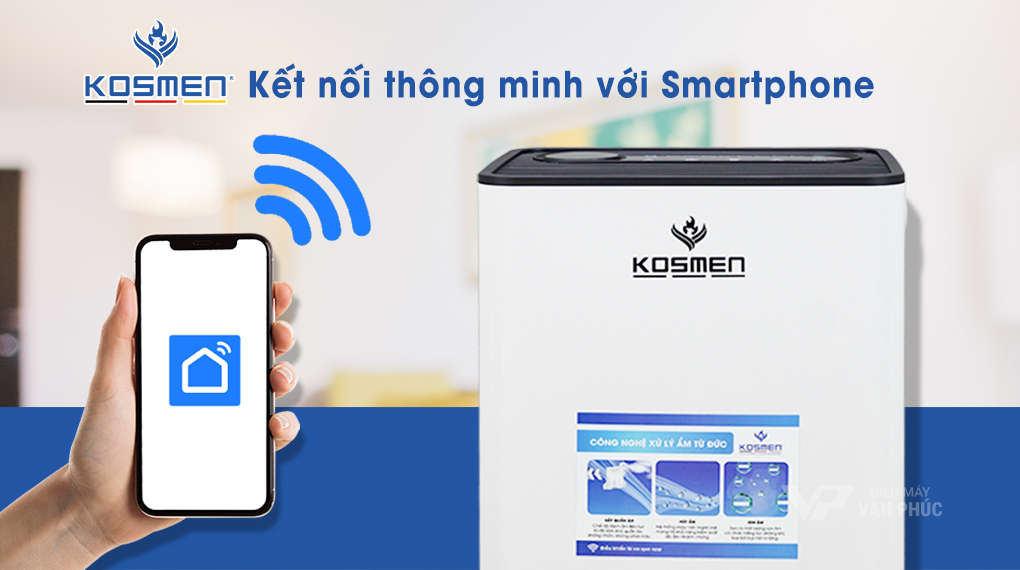 Hướng dẫn kết nối wifi máy hút ẩm gia đình Kosmen