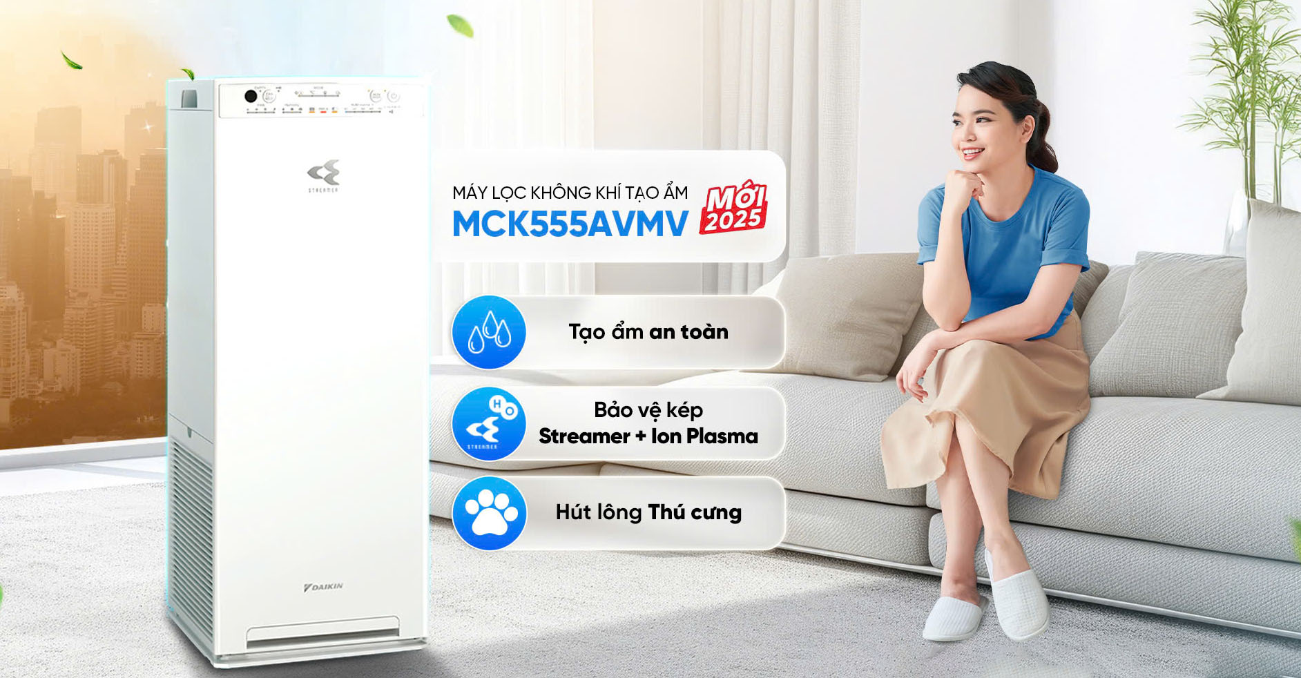 Máy lọc không khí tạo ẩm Daikin - Giải pháp cho mùa hanh khô