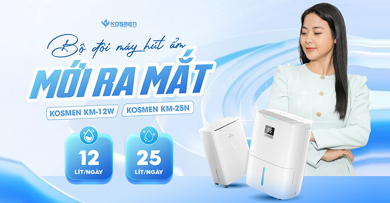 Bộ đôi máy hút ẩm Kosmen mới ra mắt 2025 có gì nổi bật?