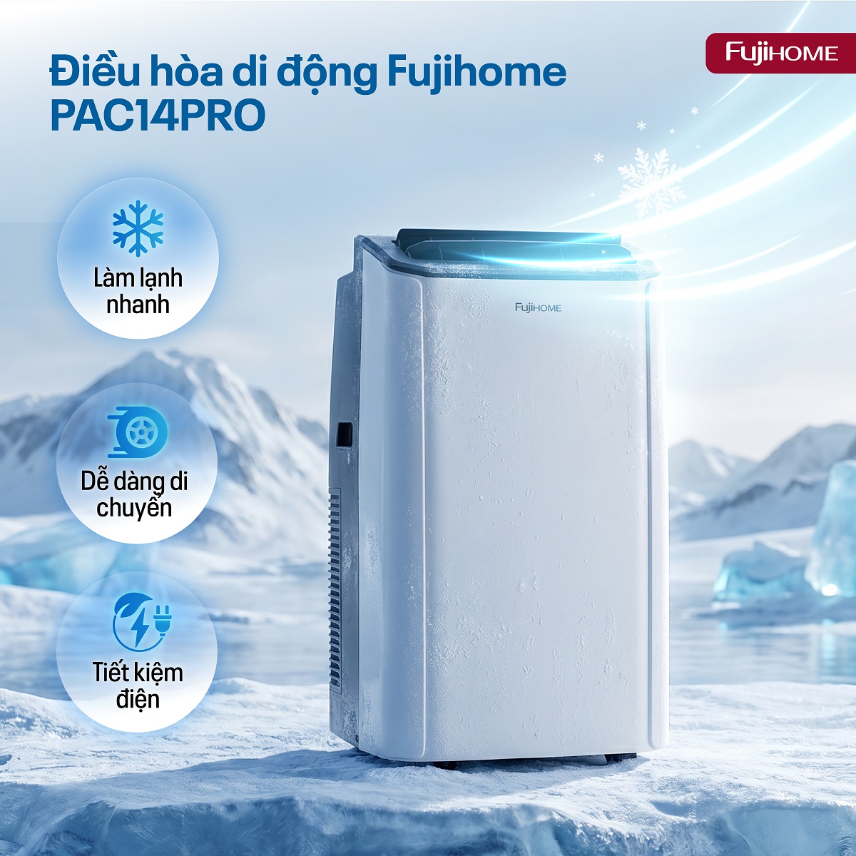 Điều hòa di động Fujihome PAC14Pro làm lạnh nhanh.jpg